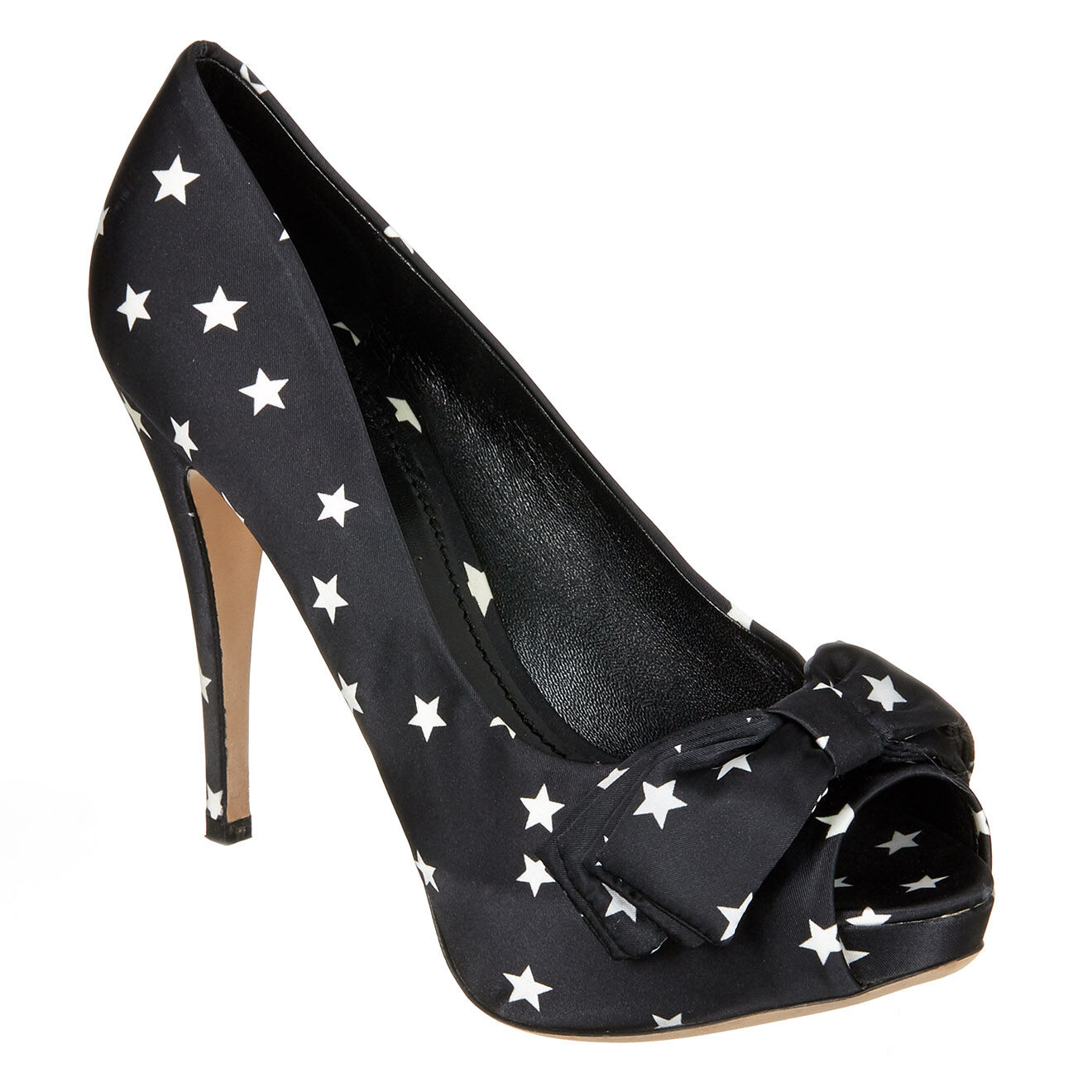 Dolce & Gabbana Escarpins Dolce & Gabbana étoilés noir/blanc - Talons 12 cm