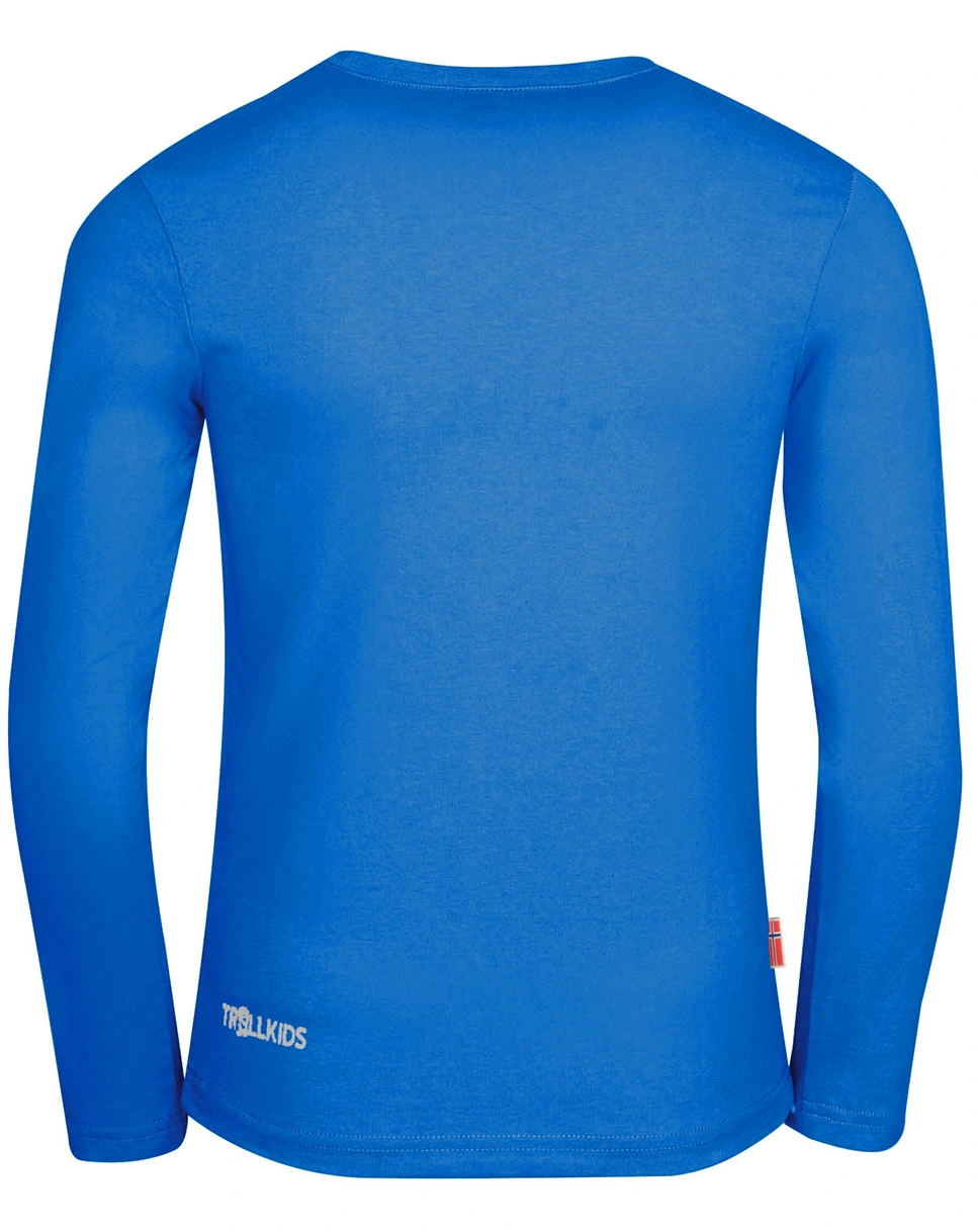 Langarmshirt TROLL in glow blue/cloudy grey