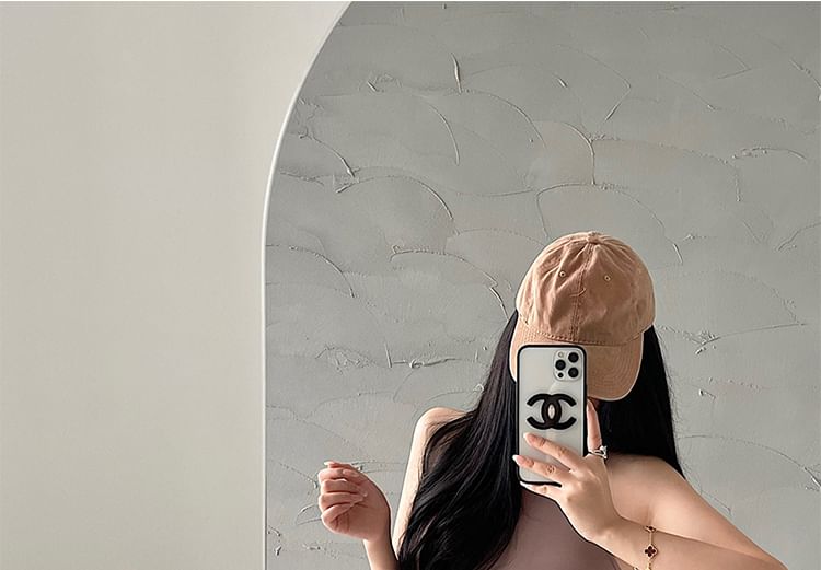 RainGirl - Mouwloze playsuit met opstaande kraag en effen kleur