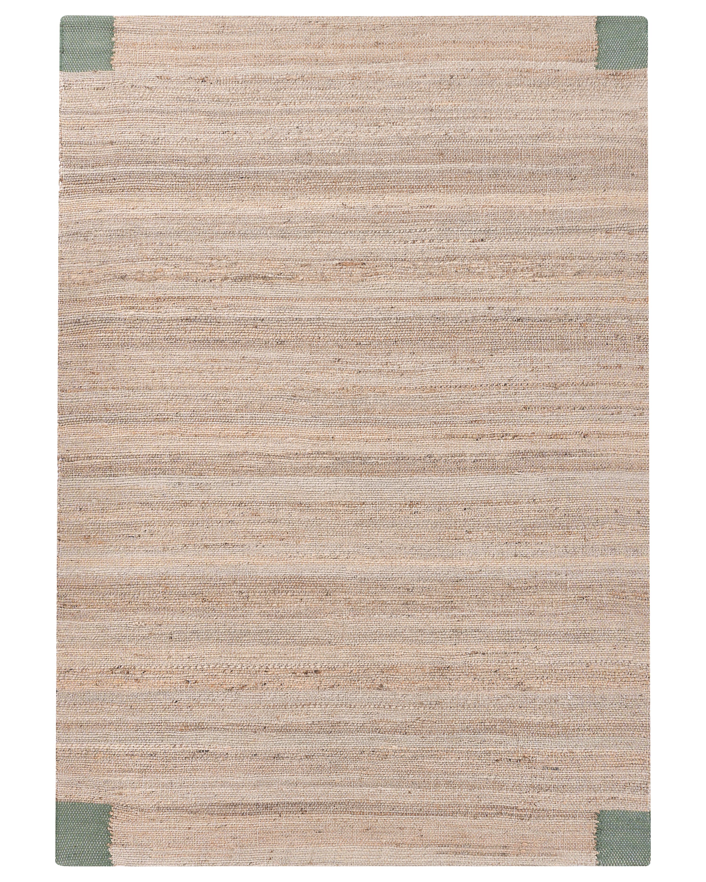 Vloerkleed AMRAVATI Beige/groen 160 x 230 cm Jute