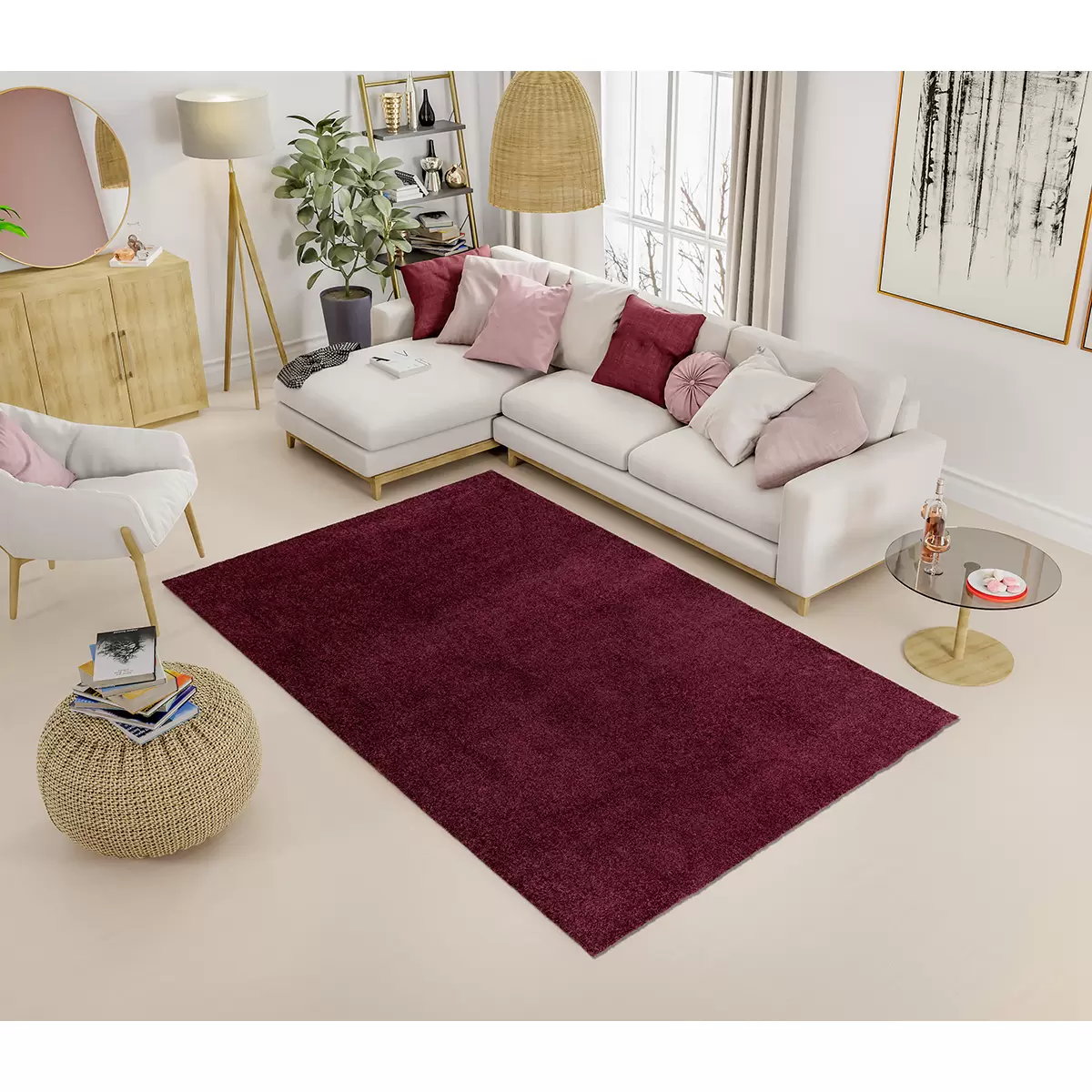 Teppich Prunella Burgungy