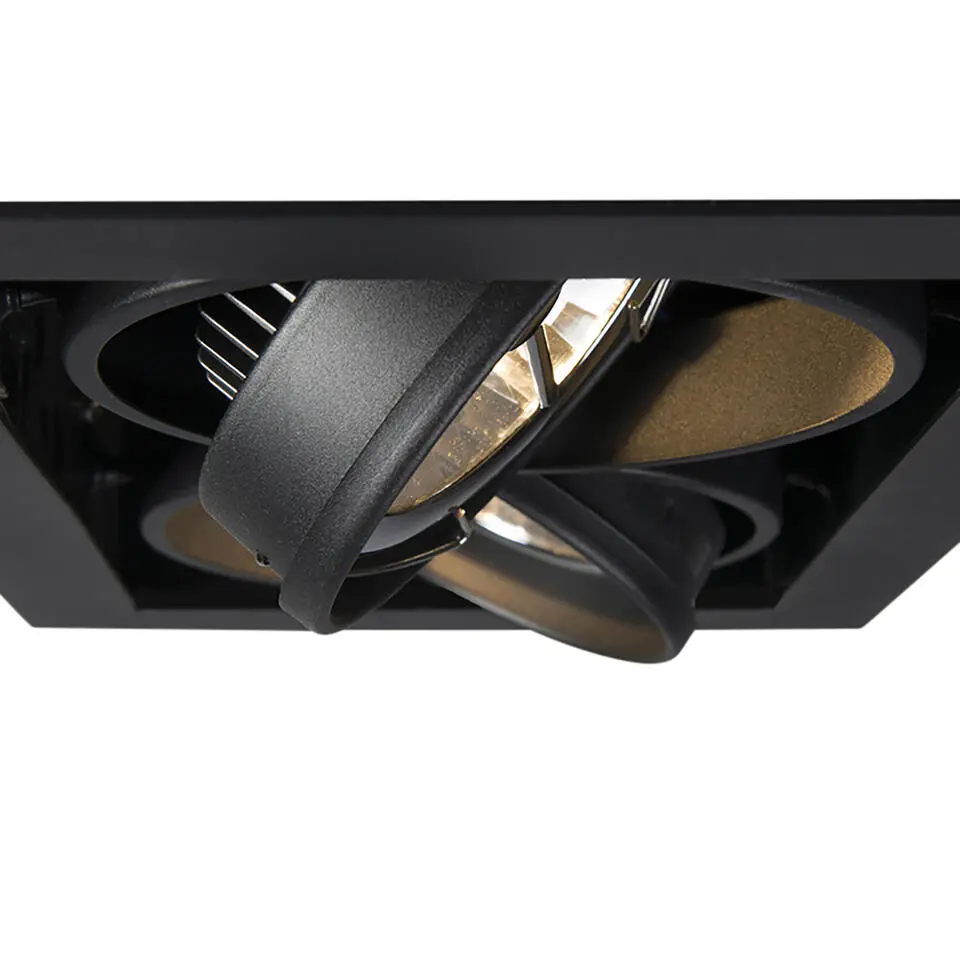 Qazqa inbouwspots oneon zwart g53