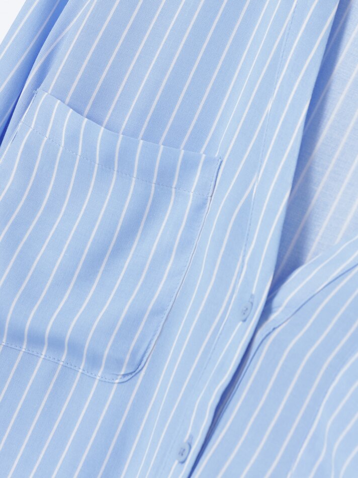 Camisa de padeiro fluida - Listras