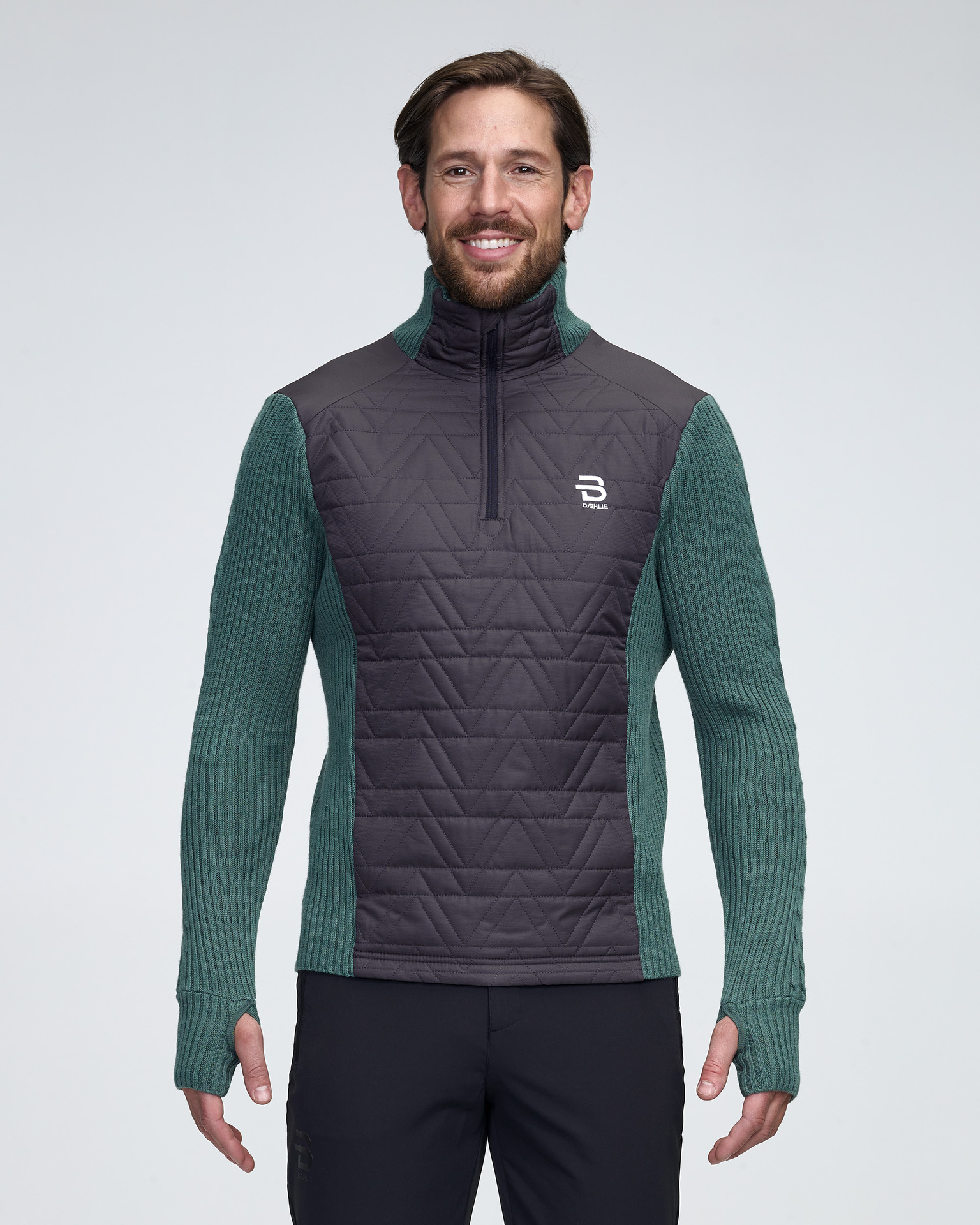 Half Zip Comfy Herre Dark Forest