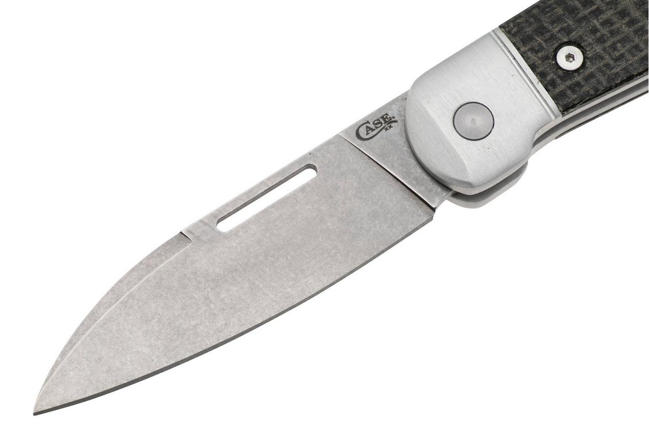 Case Highbanks 42230 Stonewashed CPM 20CV Black Burlap Micarta, zakmes