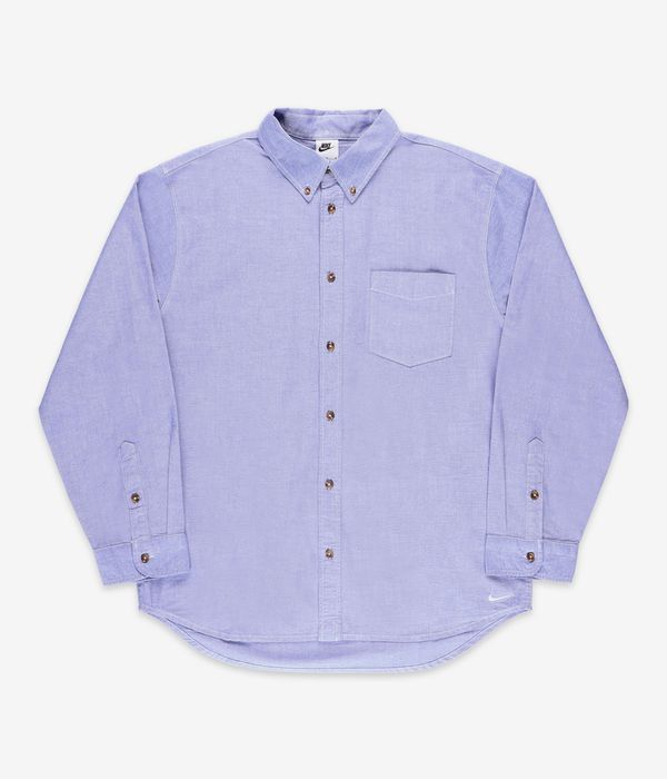Nike SB Life Button-Up Hemd (white game royal)