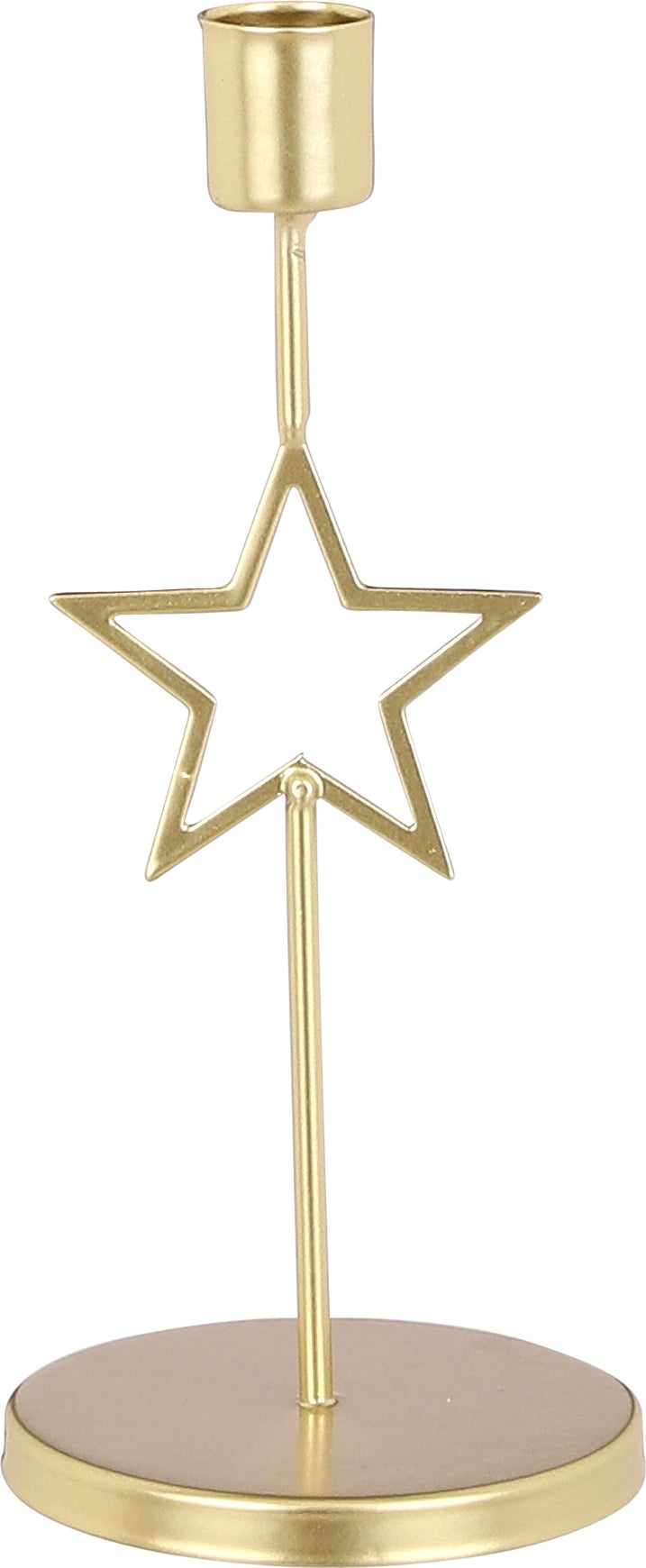 House of Seasons kandelaar Ster goud 21 x 9 x 9 cm