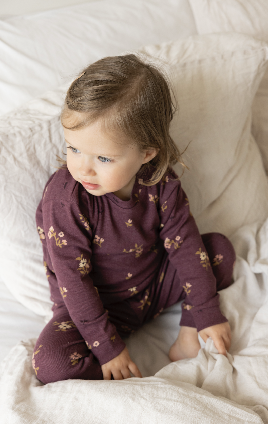 Feetje Pyjama Bonnie Bouquet - Premium Sleepwear wijn melange
