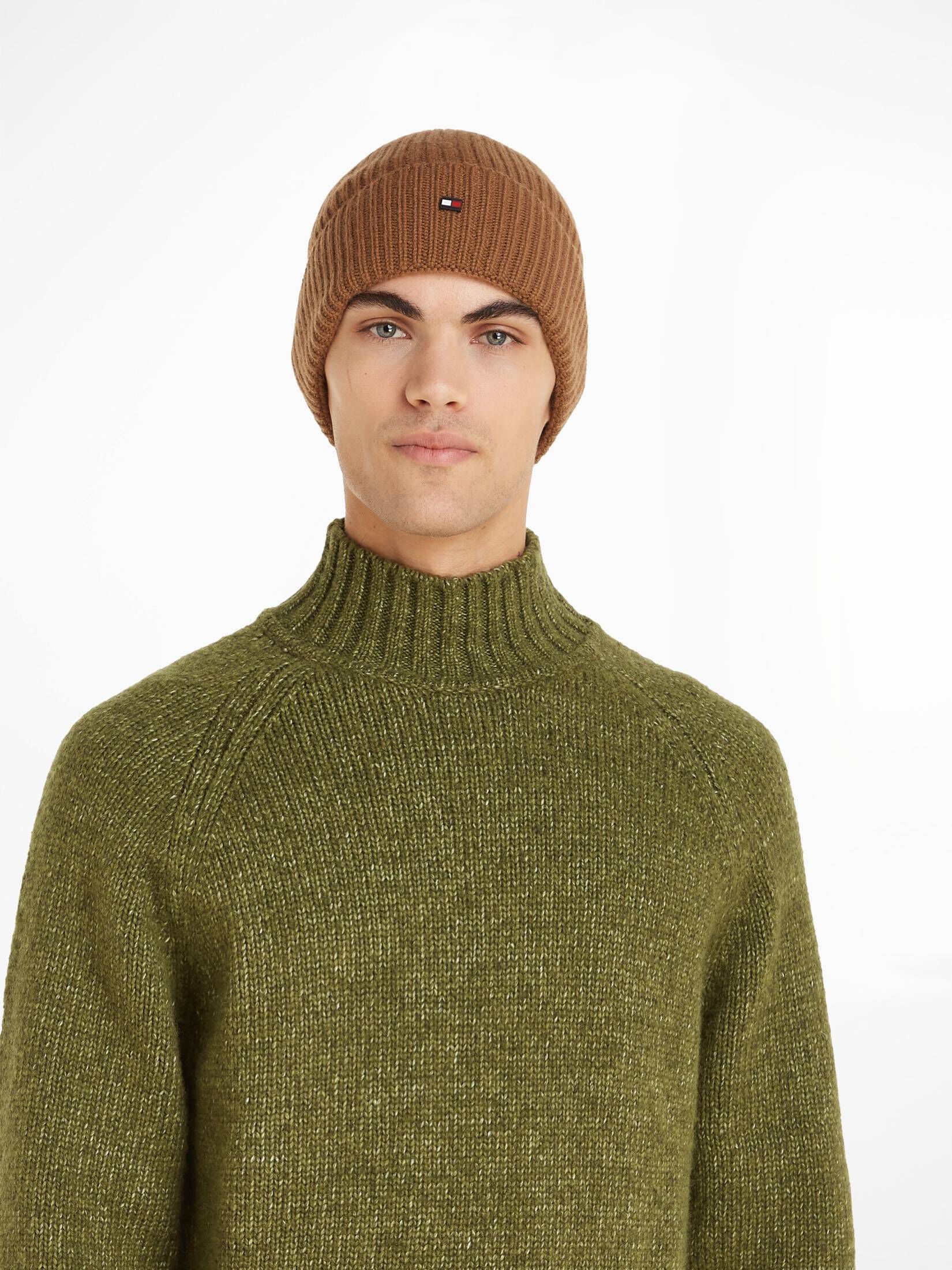 Tommy Hilfiger| Herren Kaschmirmütze TH CASHMERE PLAQUE BEANIE