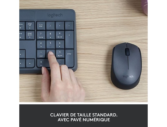 LOGITECH - Clavier souris sans fil MK235