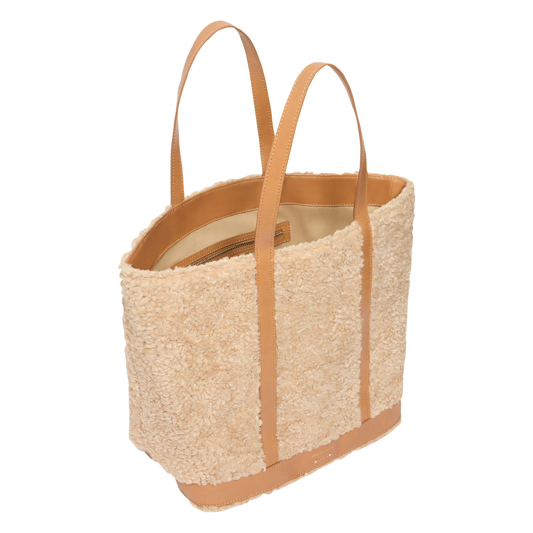 CABAS L - Cabas L effet fourrure | Beige