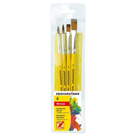Eberhard Faber Pinsel aus Synthetik, 4er Set