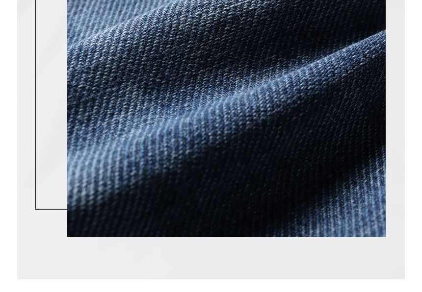 Denimic - Hoge taille gewassen taps toelopende jeans