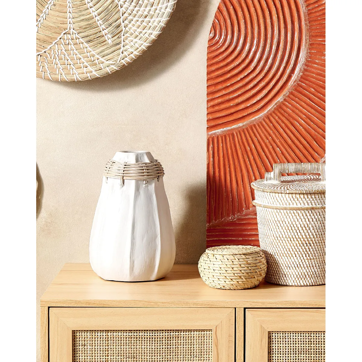 Beliani Vase KAMPAR - Blanc