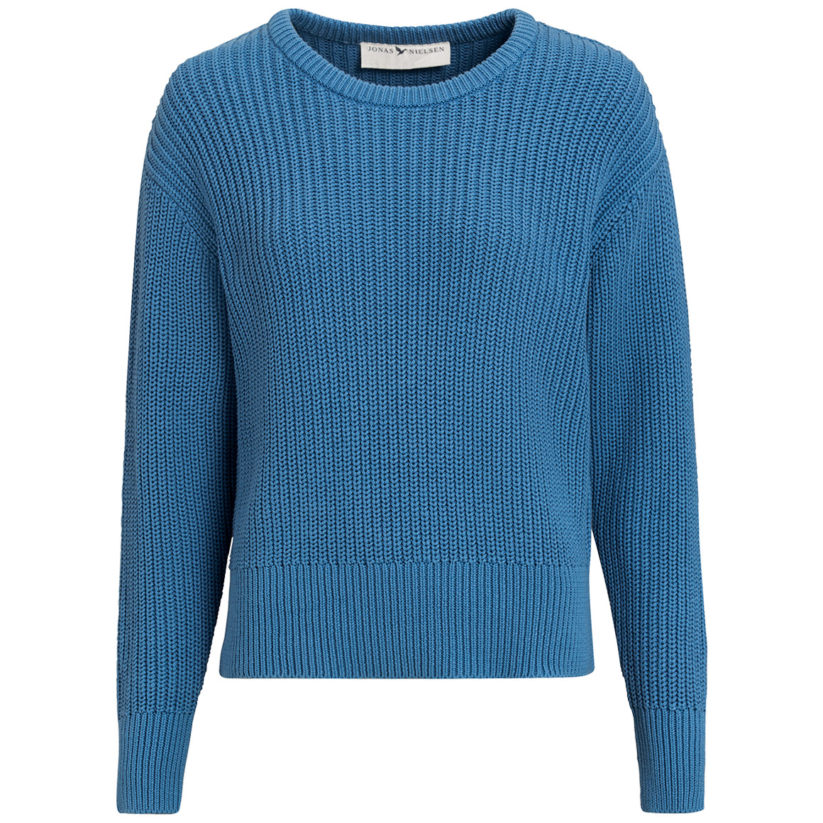 Jonas Nielsen Damen Strickpullover aus Bio-Baumwolle blau