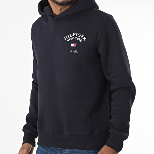 Sweat Capuche Arched Varsity 3641 Bleu Marine