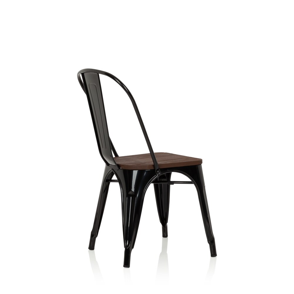Bistrostuhl VANTAGGIO COMFORT W Stahl / Ulmenholz ohne Armlehnen hjh OFFICE
