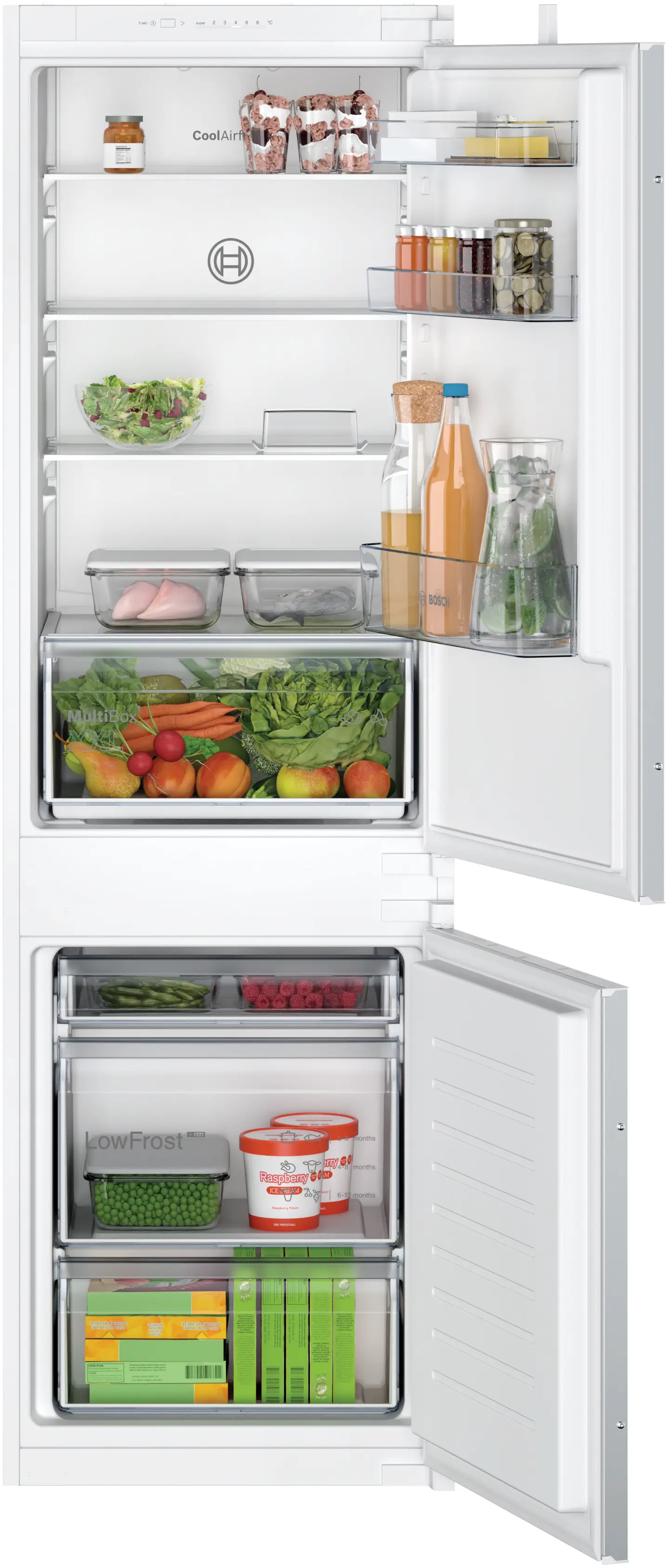 Serie 2 Inbouw koel-vriescombinatie 177.2 x 54.1 cm Sleepdeur