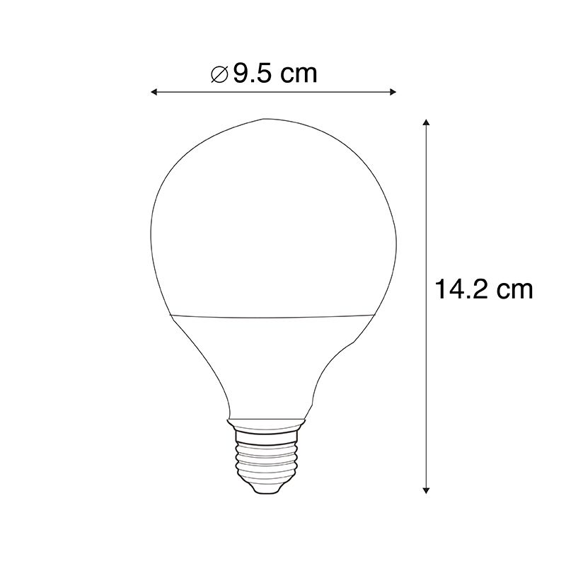 Smart E27 dimbare LED lamp G95 11W 900 lm 2200-4000K RGB