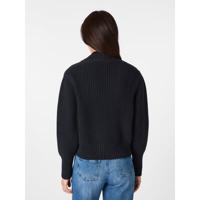 Damen-Grobstrickpullover, Dunkelblau