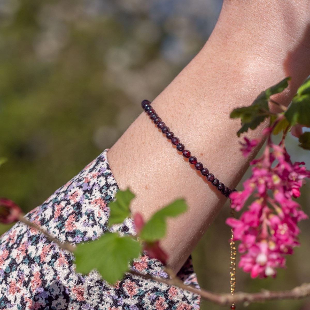 Bracelet Serena en pierres Grenat