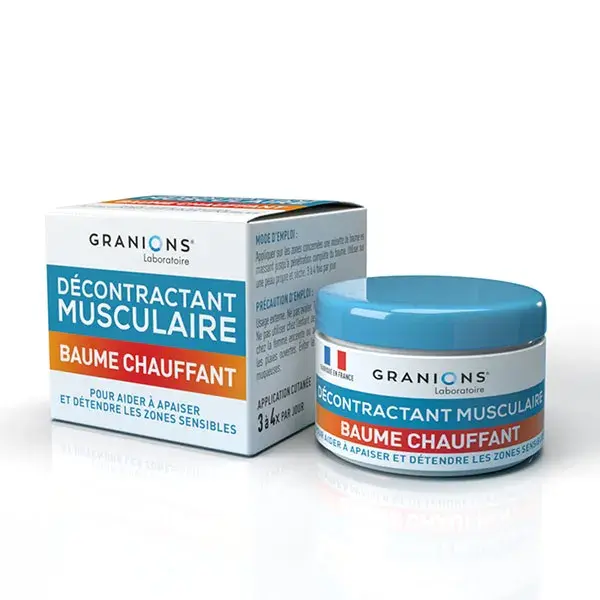 Bálsamo Aquecedor GRANIONS - Óleo Essencial - Cânfora - Relaxamento Muscular