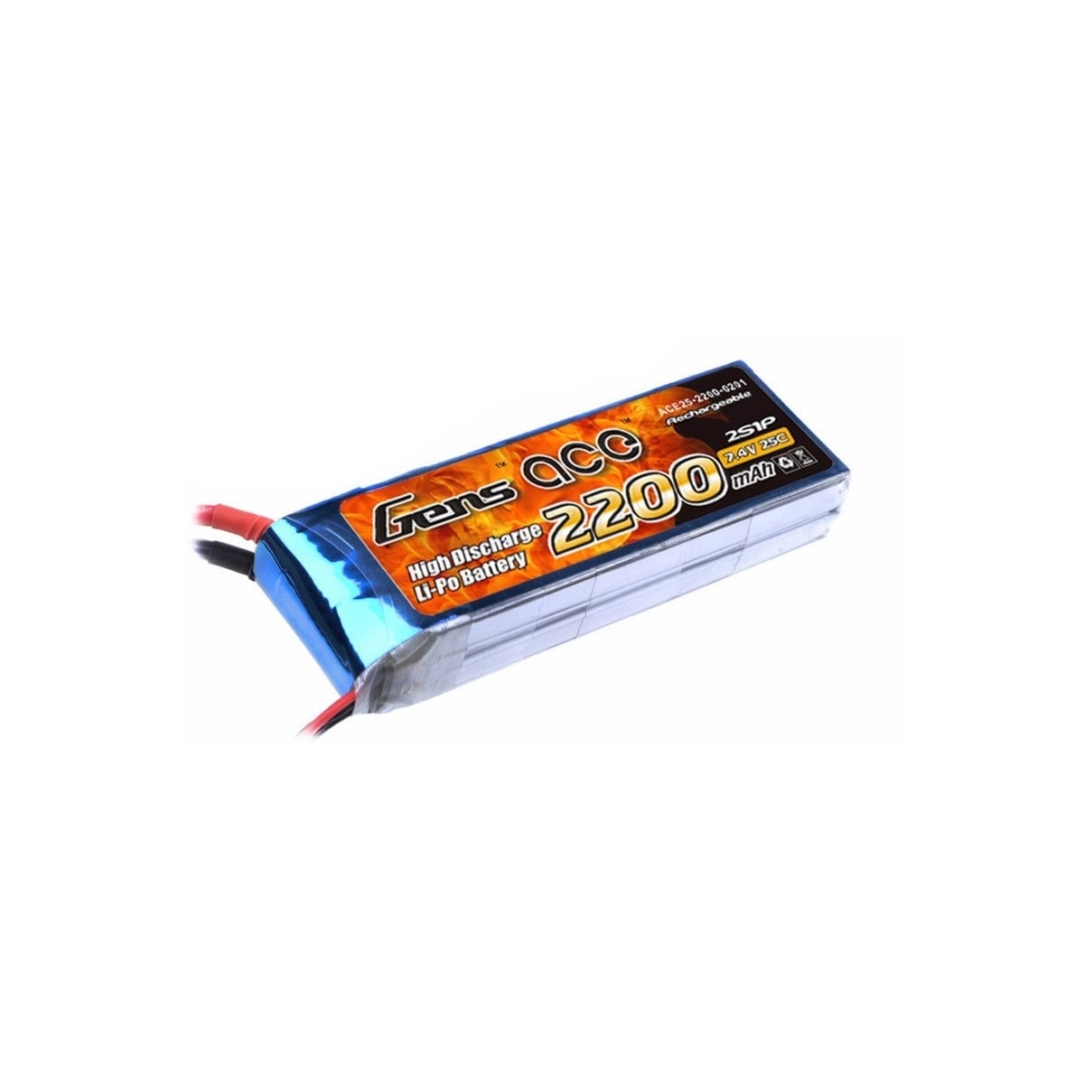 2s  2200mAh - 25C - Gens Ace Deans/T-Plugg