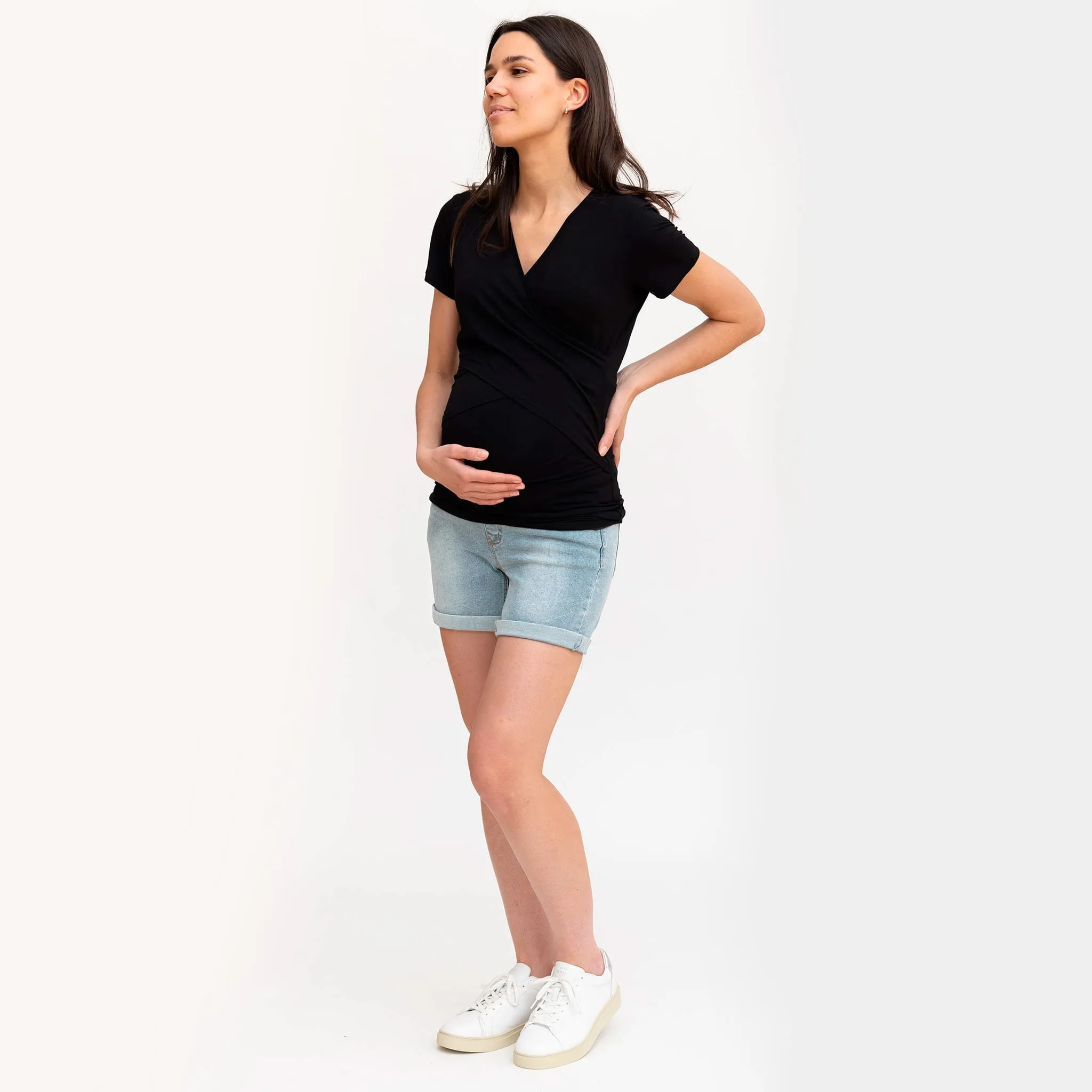Bella Maternité Short Jeans Maternité