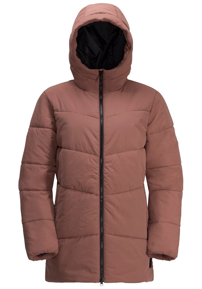 Jack Wolfskin Funktionsjacke »KAROLINGER LONG JKT W« mit Kapuze