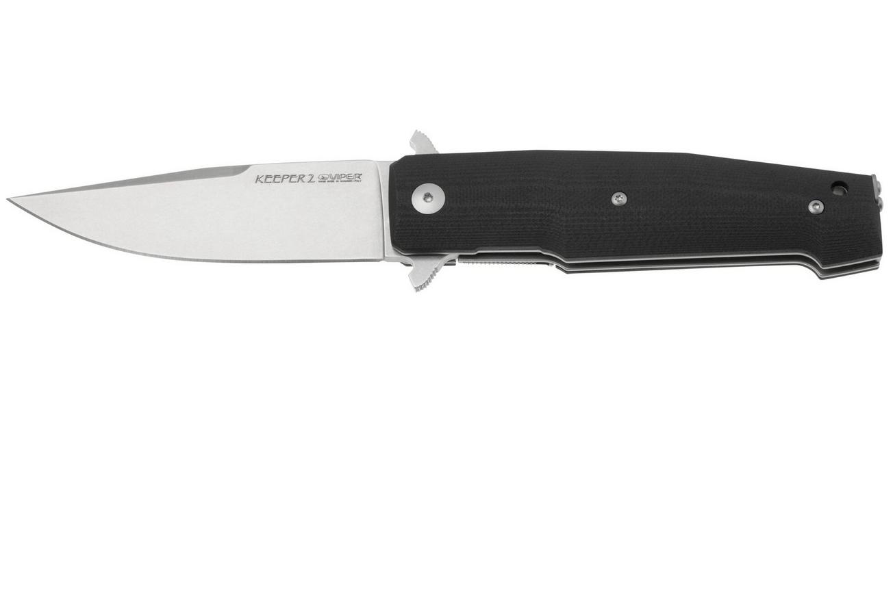 Viper Keeper 2 V6000GB Stone Washed Elmax, Black G10, zakmes
