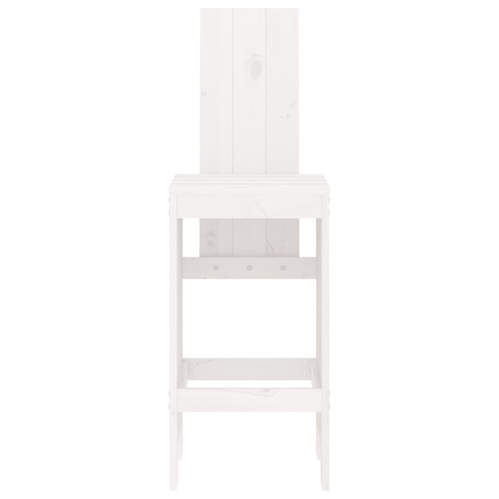 Tabourets de bar 2 pcs blanc 40x42x120 cm bois massif de pin