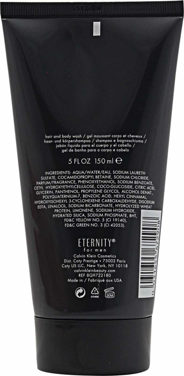 Calvin Klein Eternity For Men Gel de Banho e Cabelo 150ml