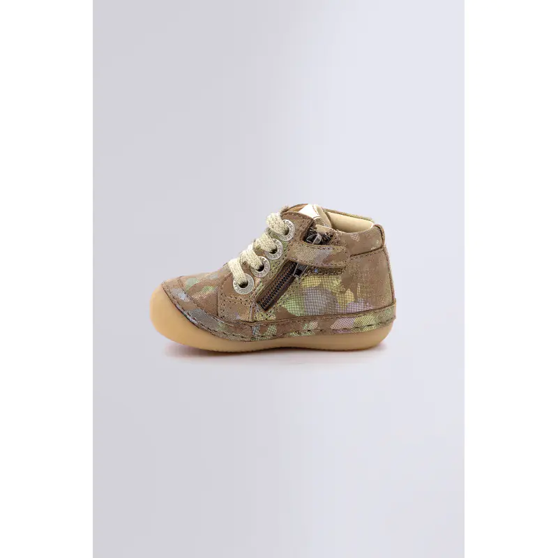 SONISTREET KAKI CAMO IRISE BOTTILLONS Cuir Fille