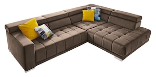 YoungLife Ecksofa CREMONA III-R braun