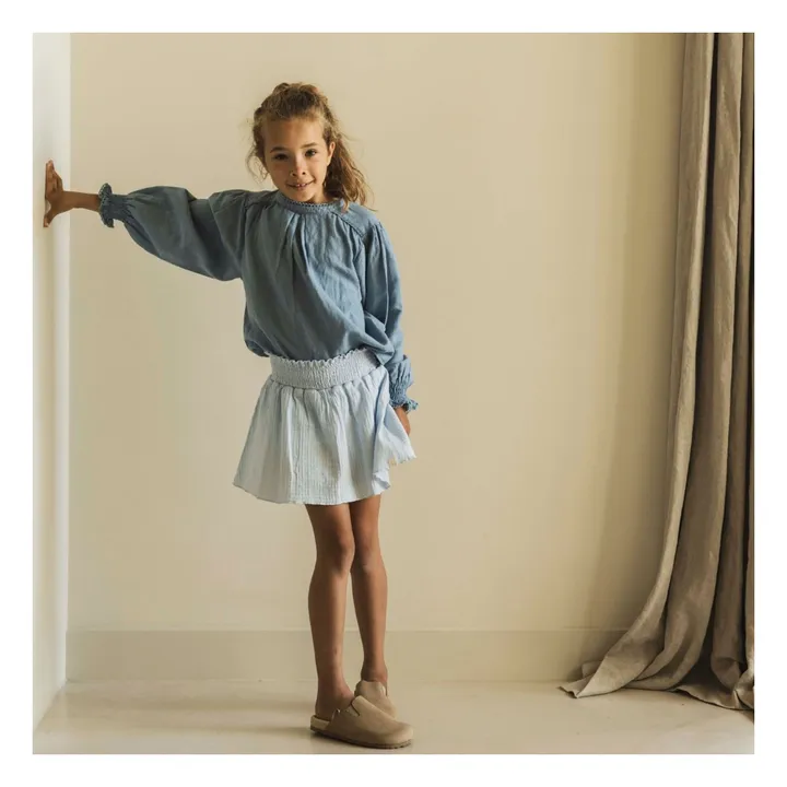 Jenest Blouse Manches Bouffantes Blossom | Bleu gris