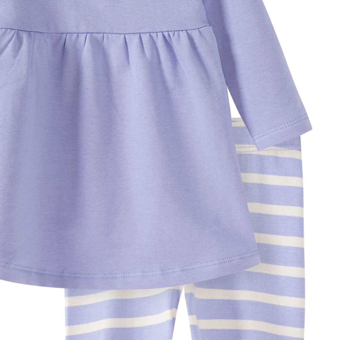 Topomini Newborn Sweatkleid und Leggings im Set helllila / creme