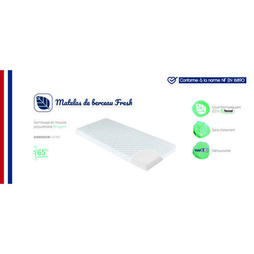Matelas de berceau Fresh 50x83x5 cm - CANDIDE