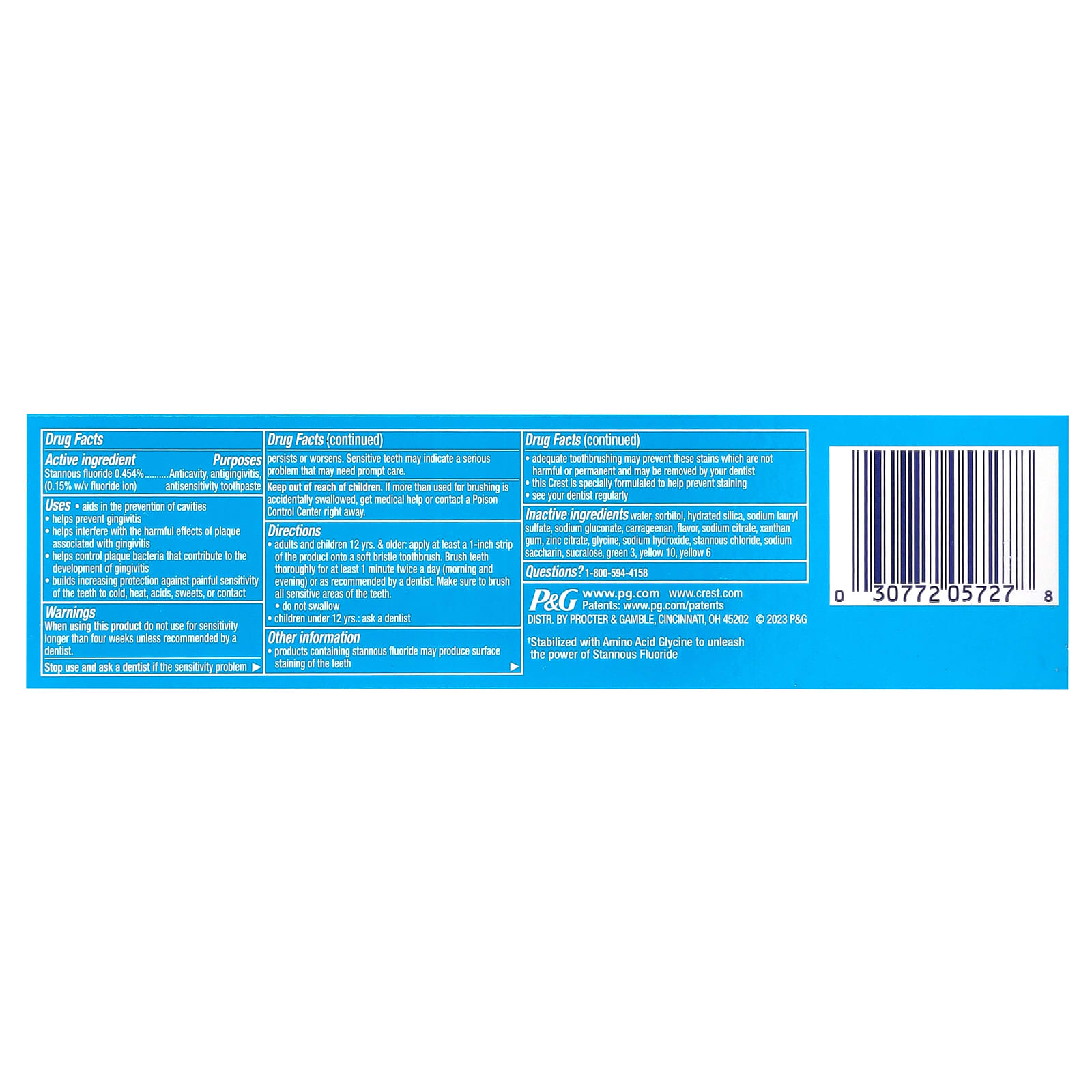 Crest, Pro Health, Fluoride Tandpasta, Whitening, 4.3 oz (121 g)