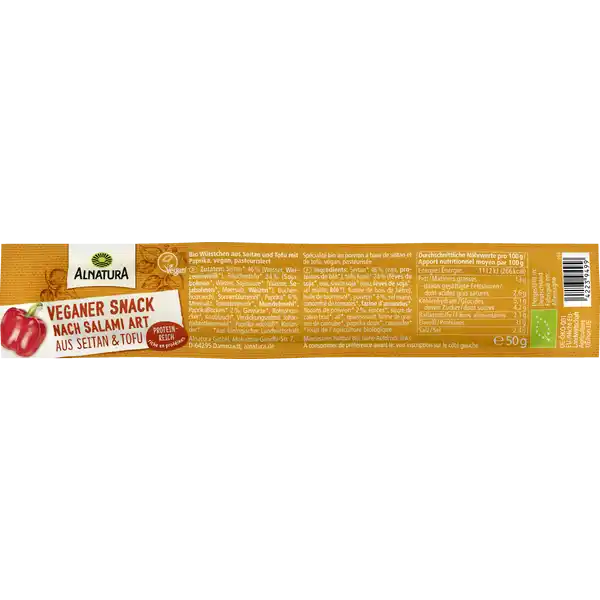 Bio Veganer Snack nach Salami Art