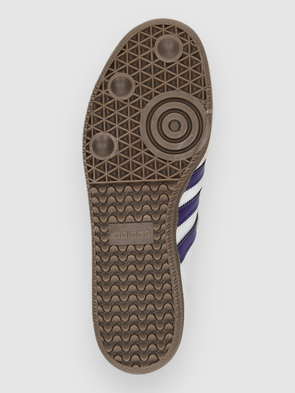 adidas Skateboarding Samba ADV Skate Shoes ftwwht/cpurpl/goldmt