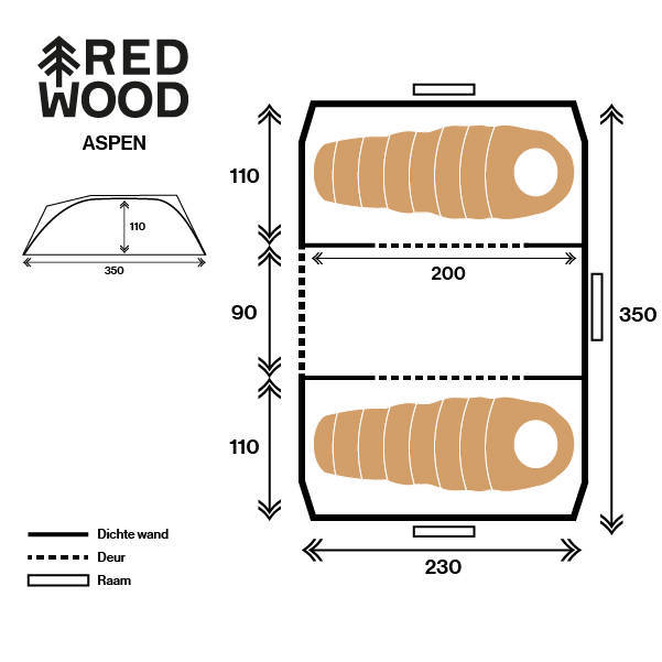 Redwood Aspen TC Vis-à-Vis Tent