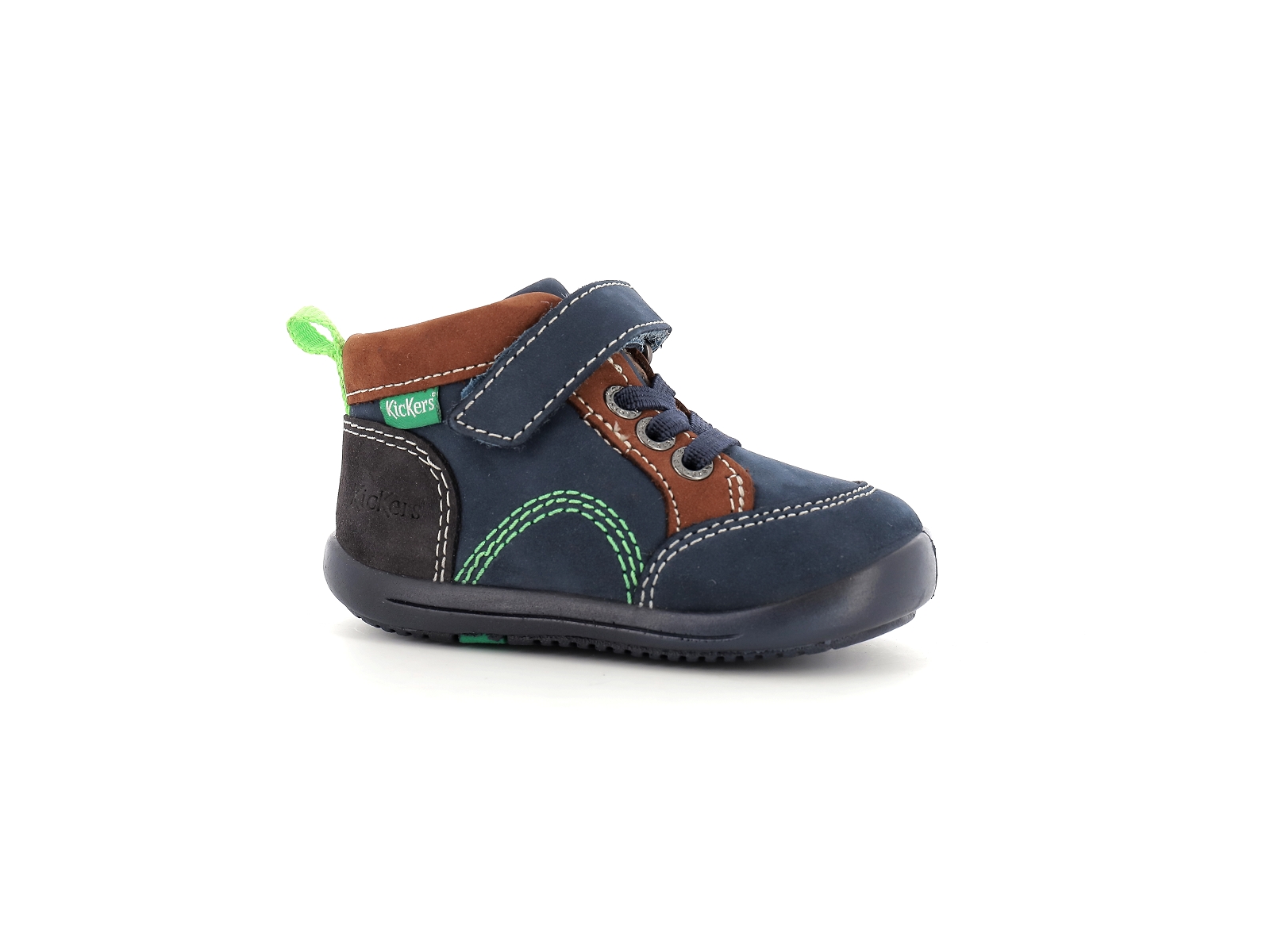 Kickers-KINOE 878670 Nubuck Bleu Marron