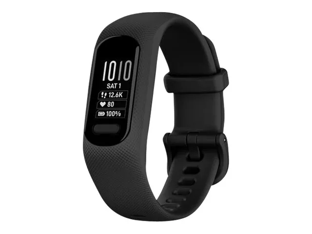 Garmin vívosmart 5 - Aktivitetssporer med bånd - silikone - sort - båndstørrelse: S/M - monokrom - Bluetooth, ANT  - 24.5 g