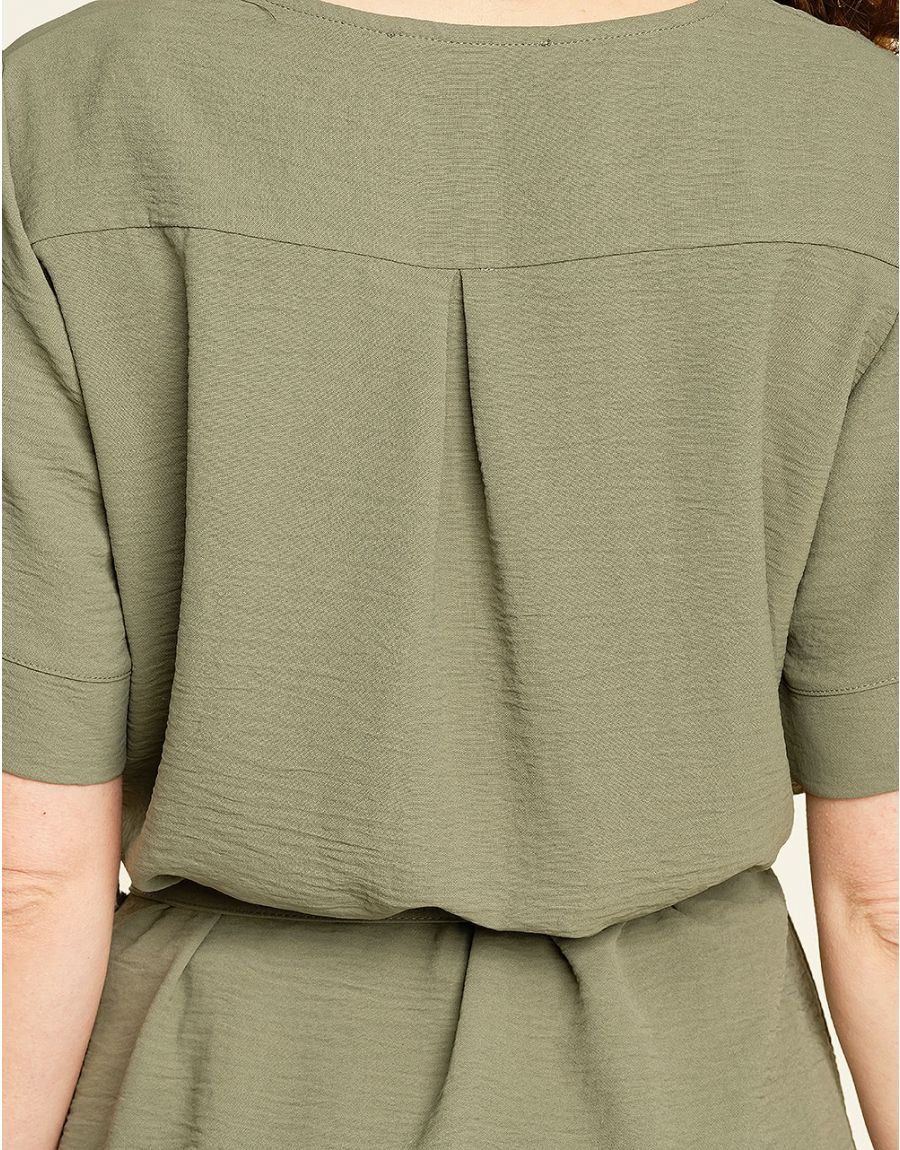 Blouse habillée kaki