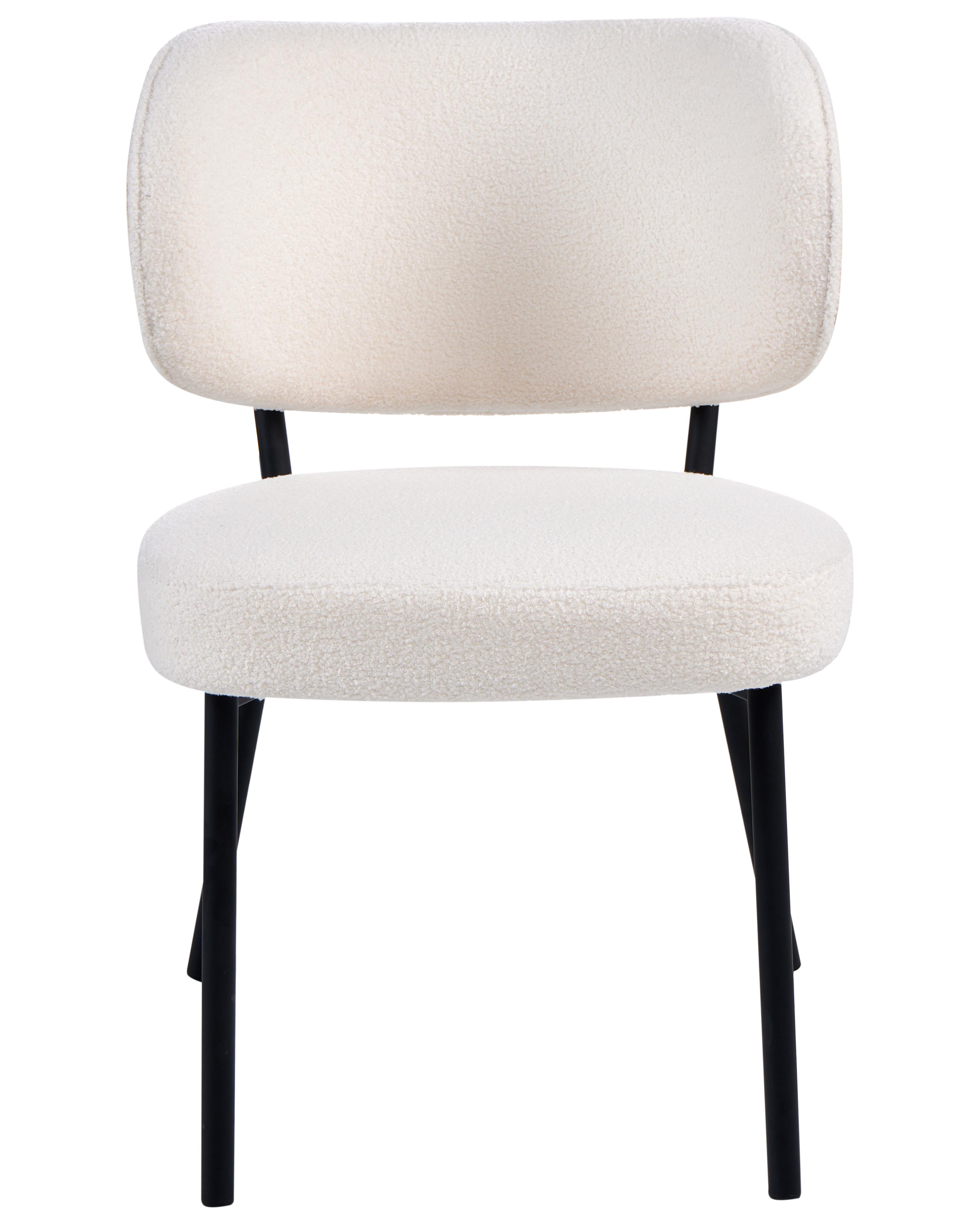 Set van 2 eetkamerstoelen WONDER Bouclé Gebroken wit
