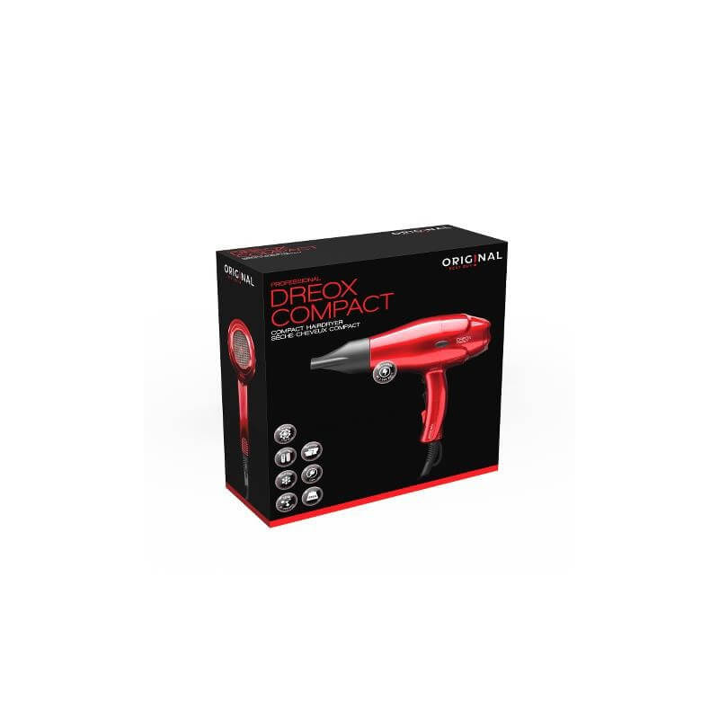 Sèche-Cheveux Dréox Compact Rouge Professionnel 2000W