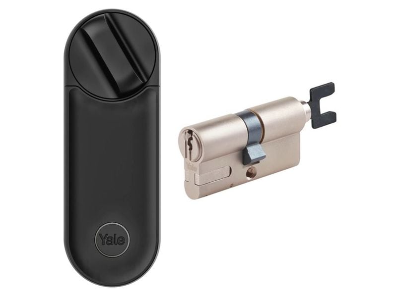 Yale Linus L2 Smart Lock Z-Kit, Schwarz Intelligentes Türschloss mit EU-Zylinder inklusive