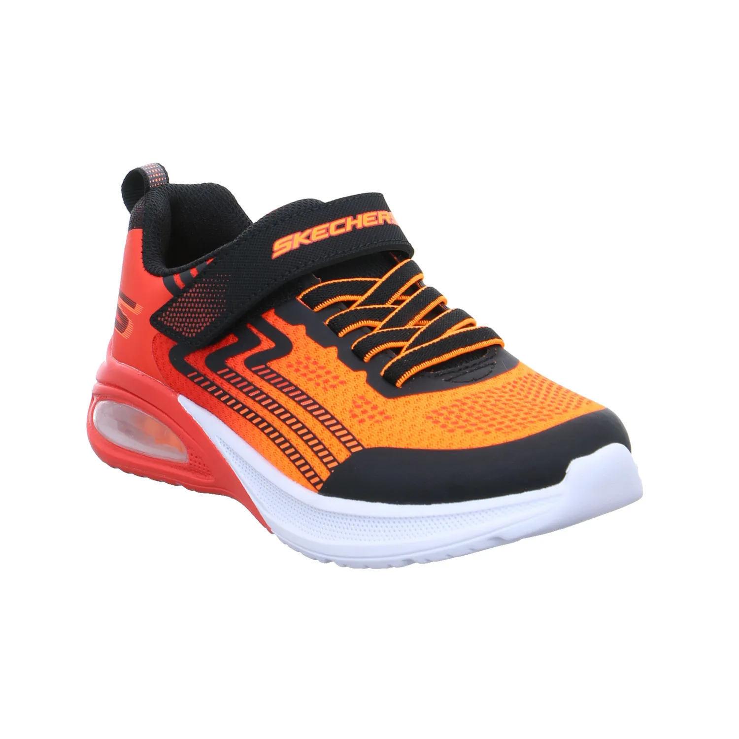 SKECHERS Kleinkinder-Halbschuh Klett Rot Textil  Sneaker