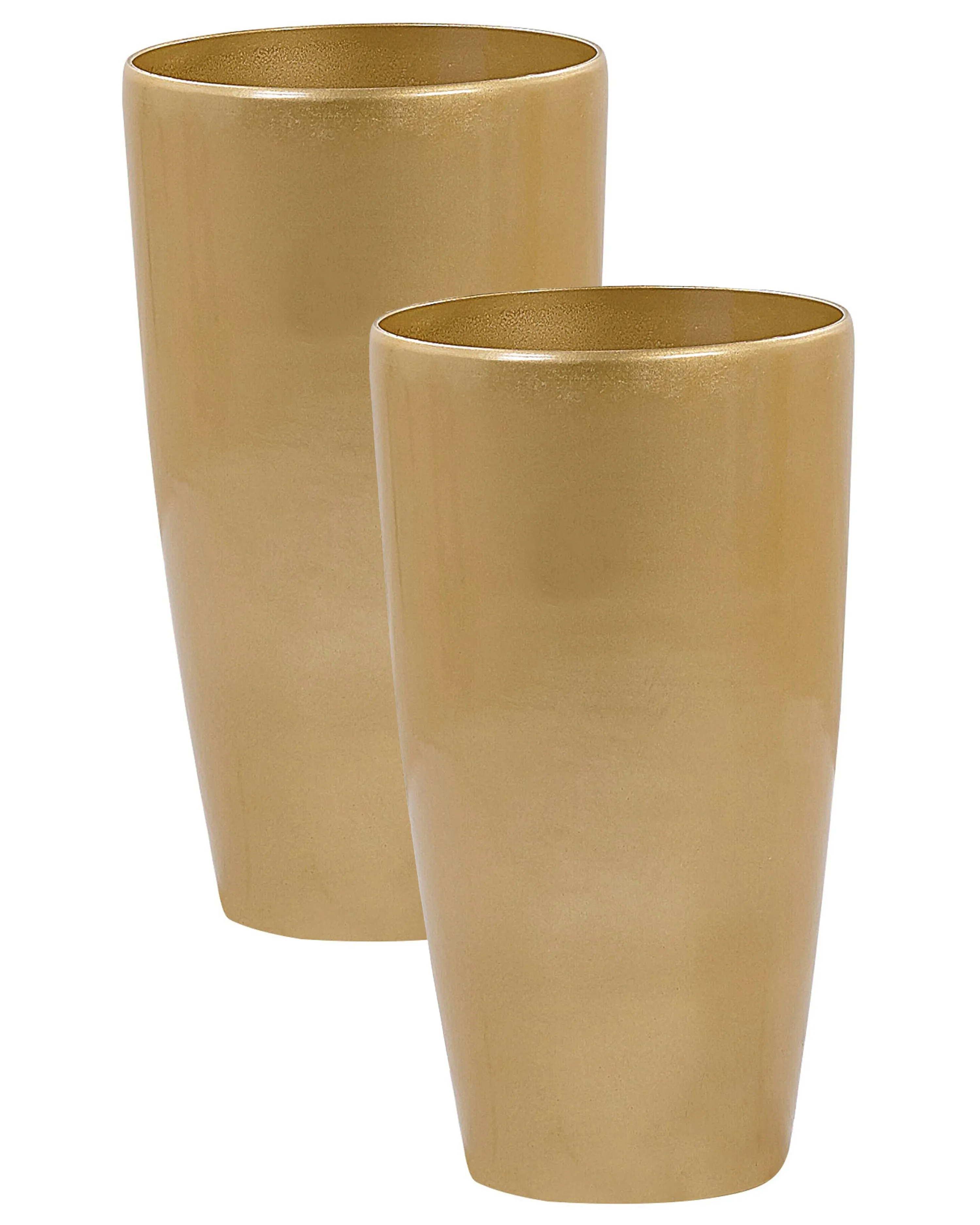 Set van 2 bloempotten TSERIA 32 cm Goud