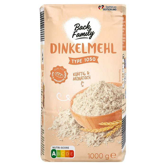 GOLDÄHREN Dinkelmehl 1 kg, Dinkel Type 1050